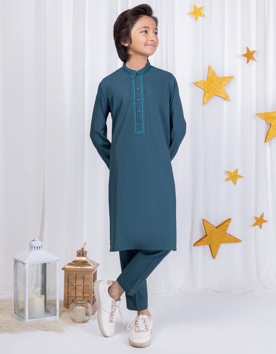 Dark Green Blended Kurta Pajama | Jckp-S-38992