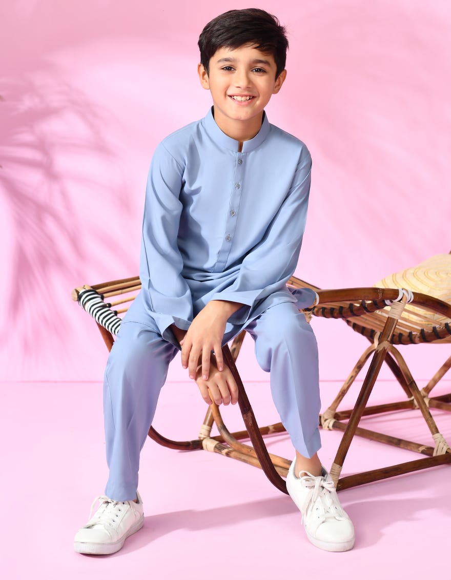 Dull Sky Blended Kurta Pajama | Jckp-S-38993