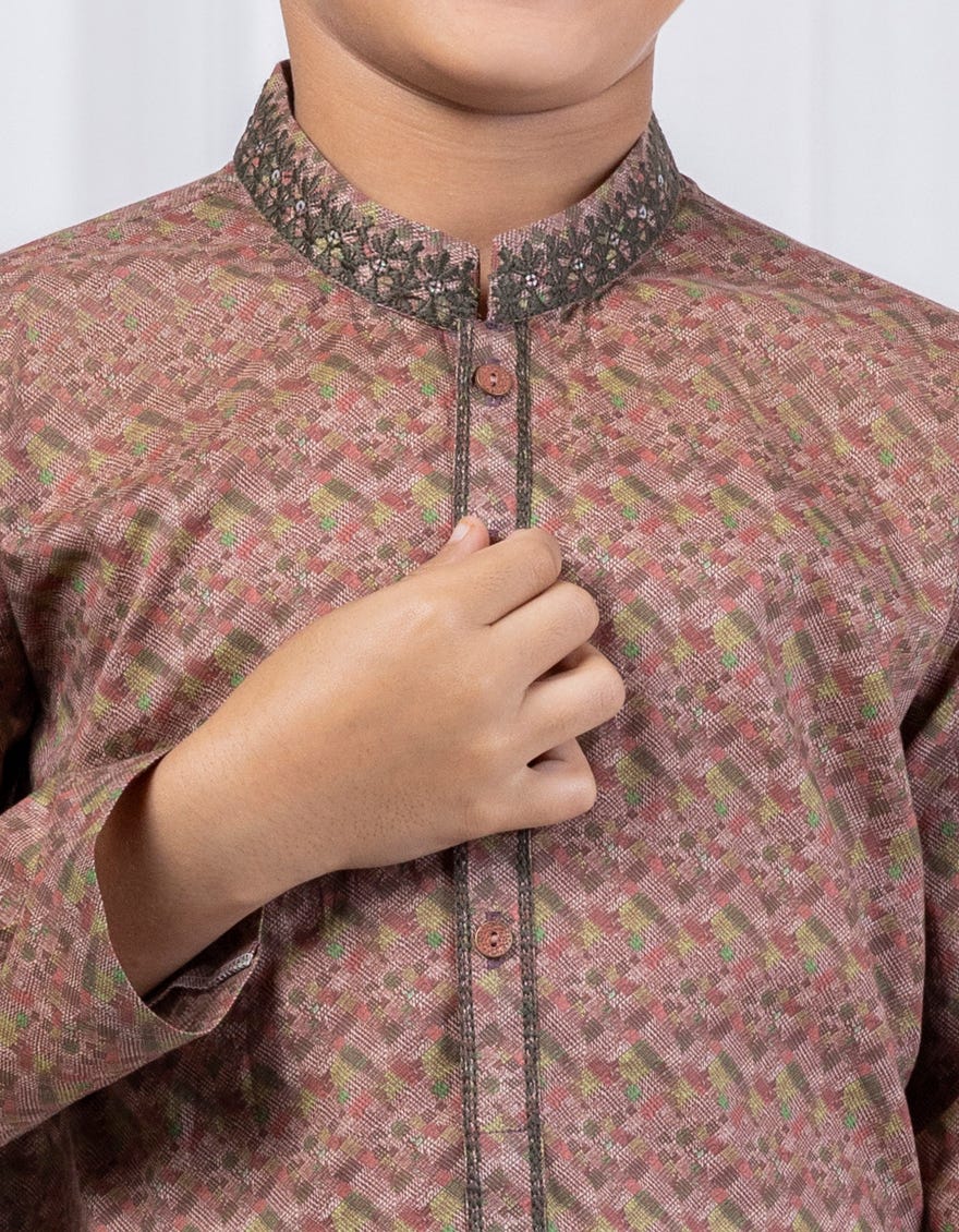 Brown Kid's Kurta | Jck-S-39042