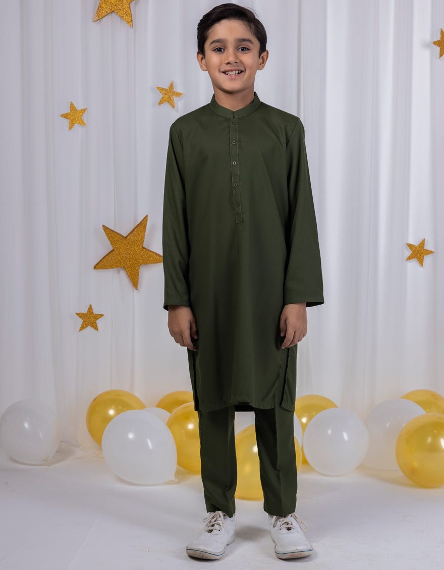 Green Blended Kurta Pajama | Jckp-S-39045