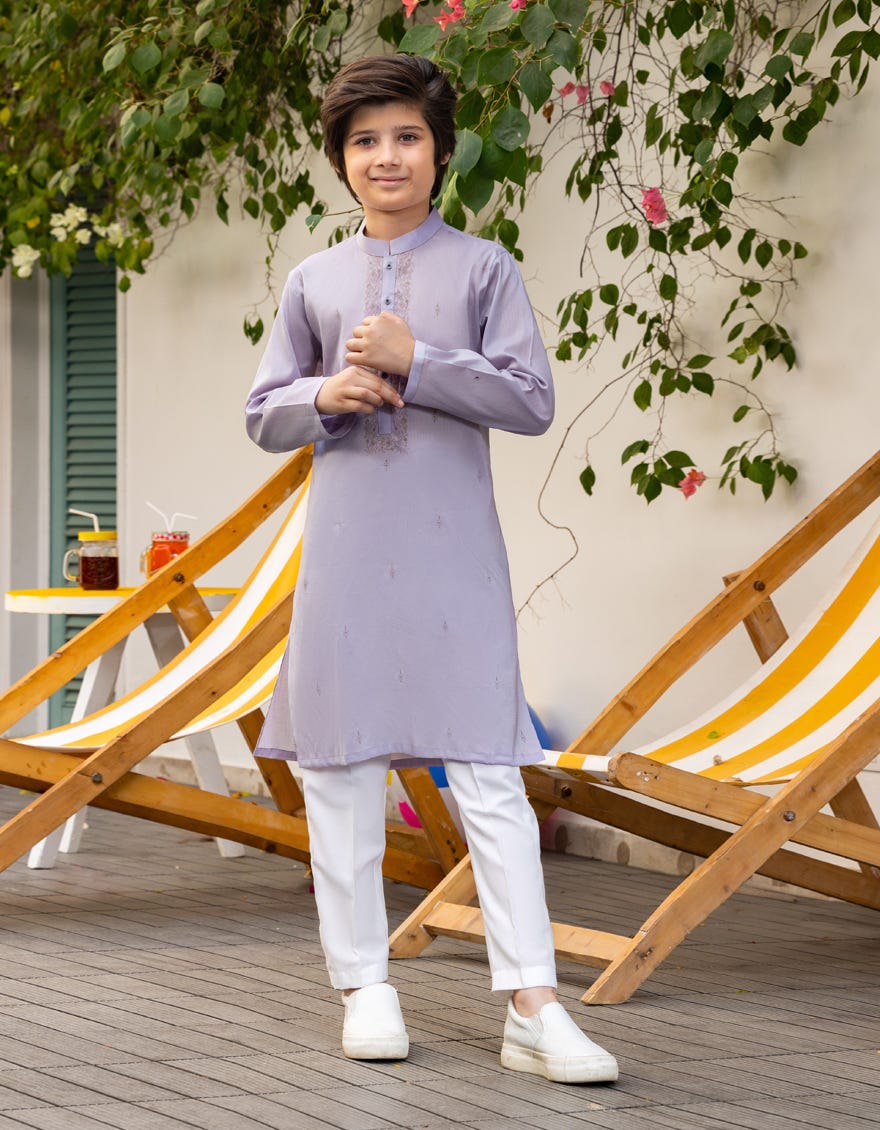LIGHT PURPLE COTTON KURTA | JCK-S-39250