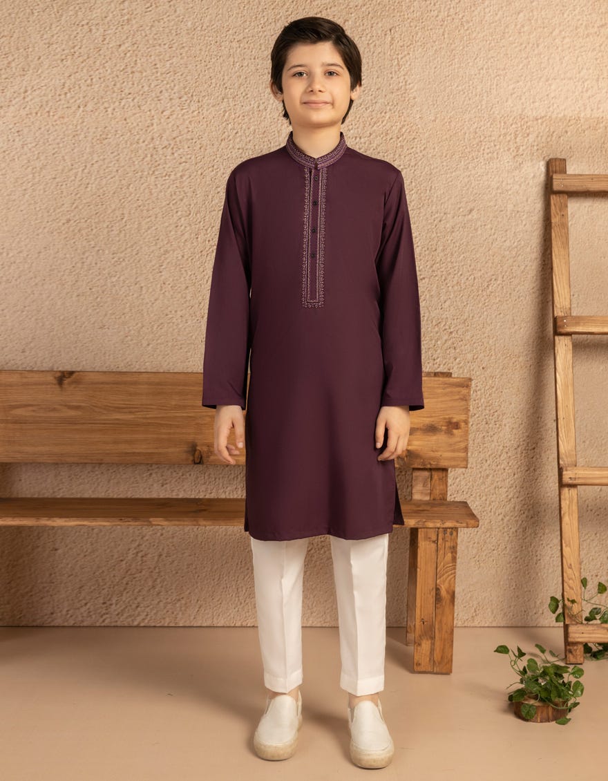 VIOLET BLENDED KURTA