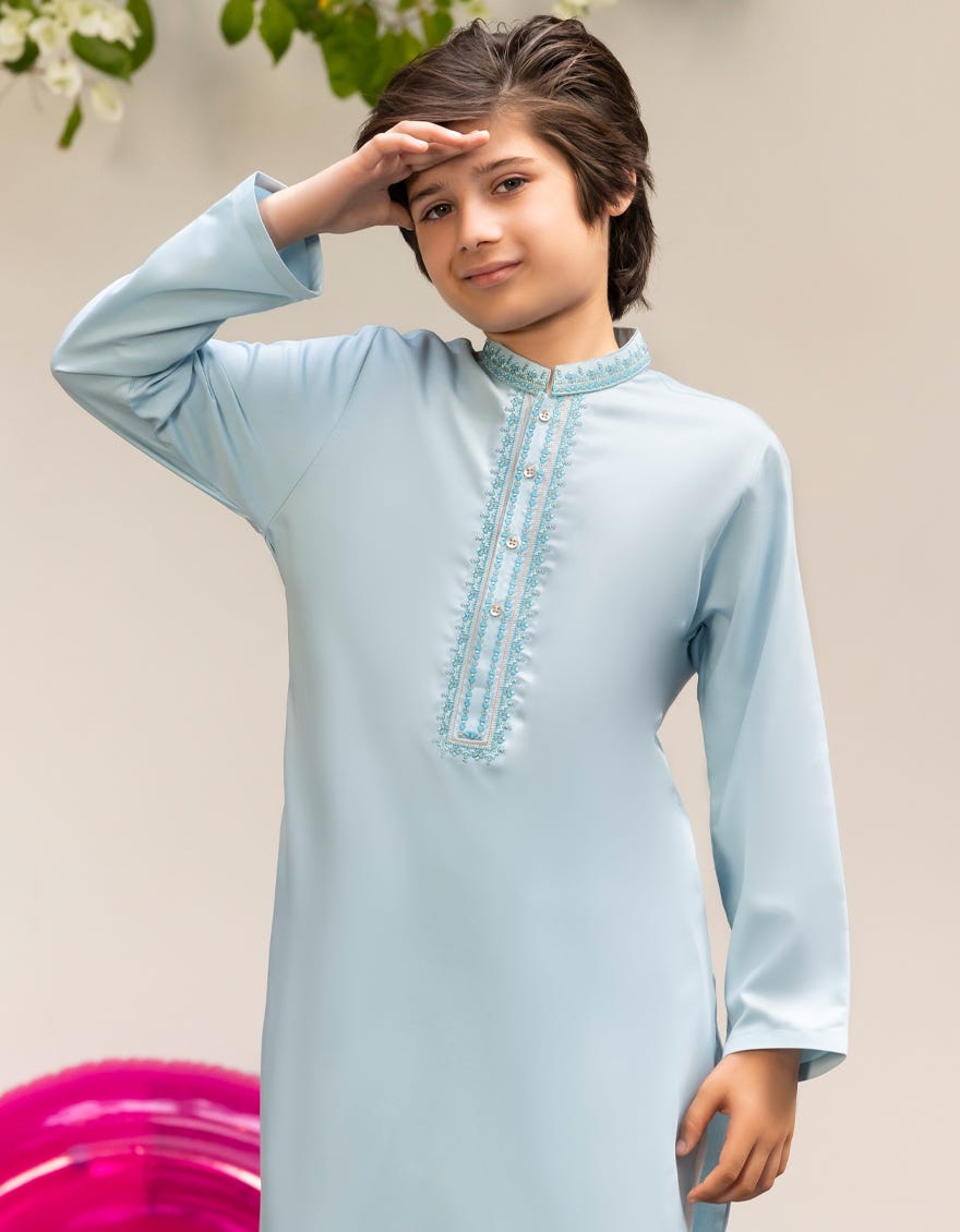 SKY BLUE BLENDED KURTA | JCK-A-39292