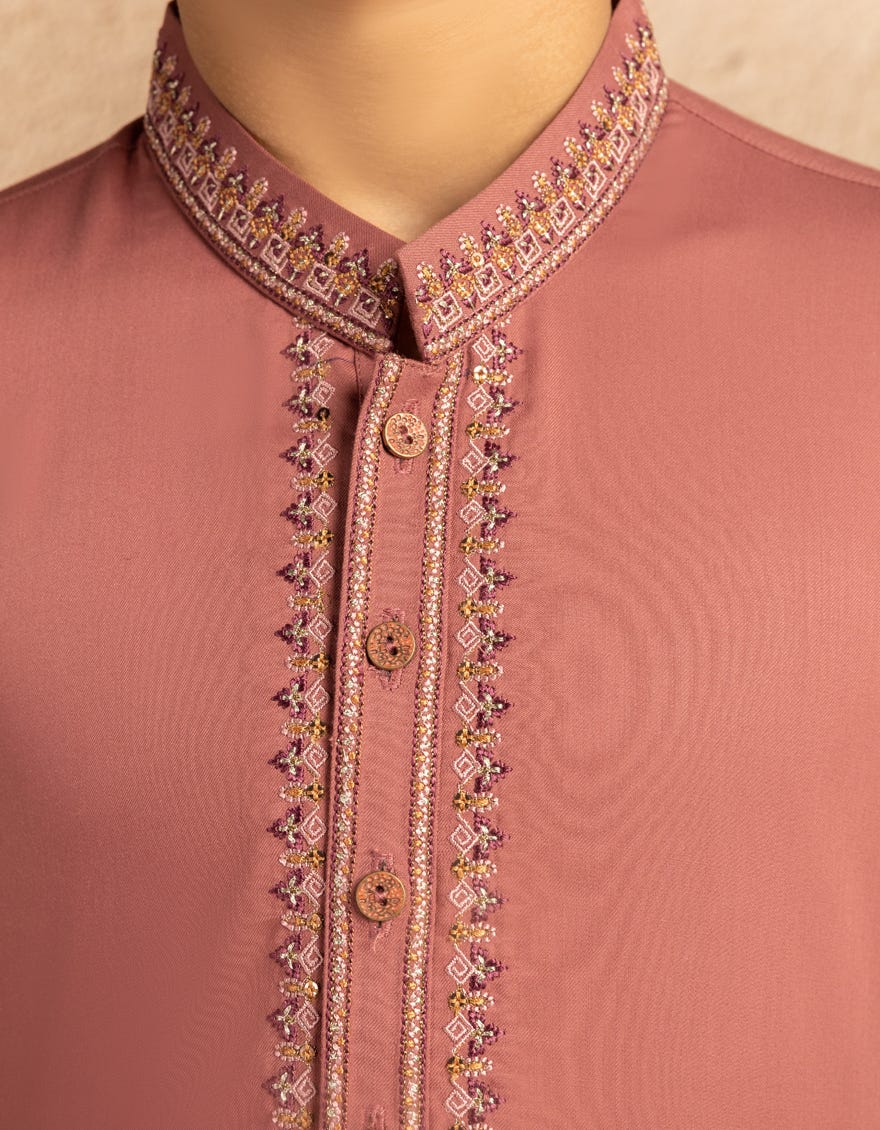 BRICK RED BLENDED KURTA