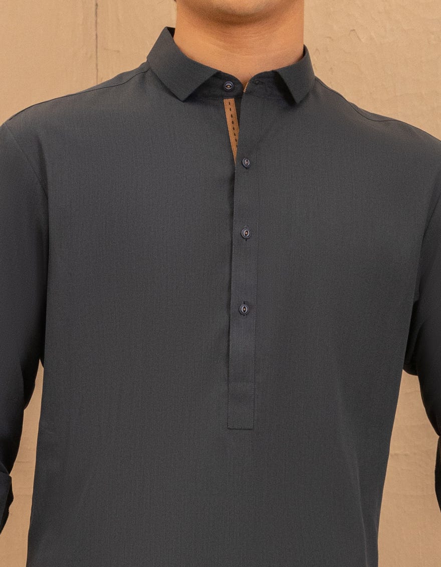 PINE GREEN BLENDED CASUAL KAMEEZ SHALWAR