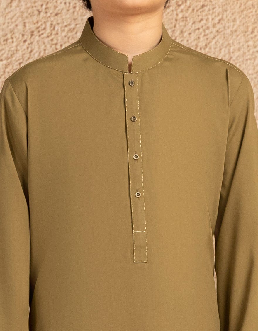 LIGHT GREEN BLENDED PLAIN KURTA TROUSER