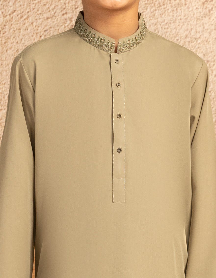 LIGHT GREEN BLENDED SEMI-FORMAL KAMEEZ SHALWAR