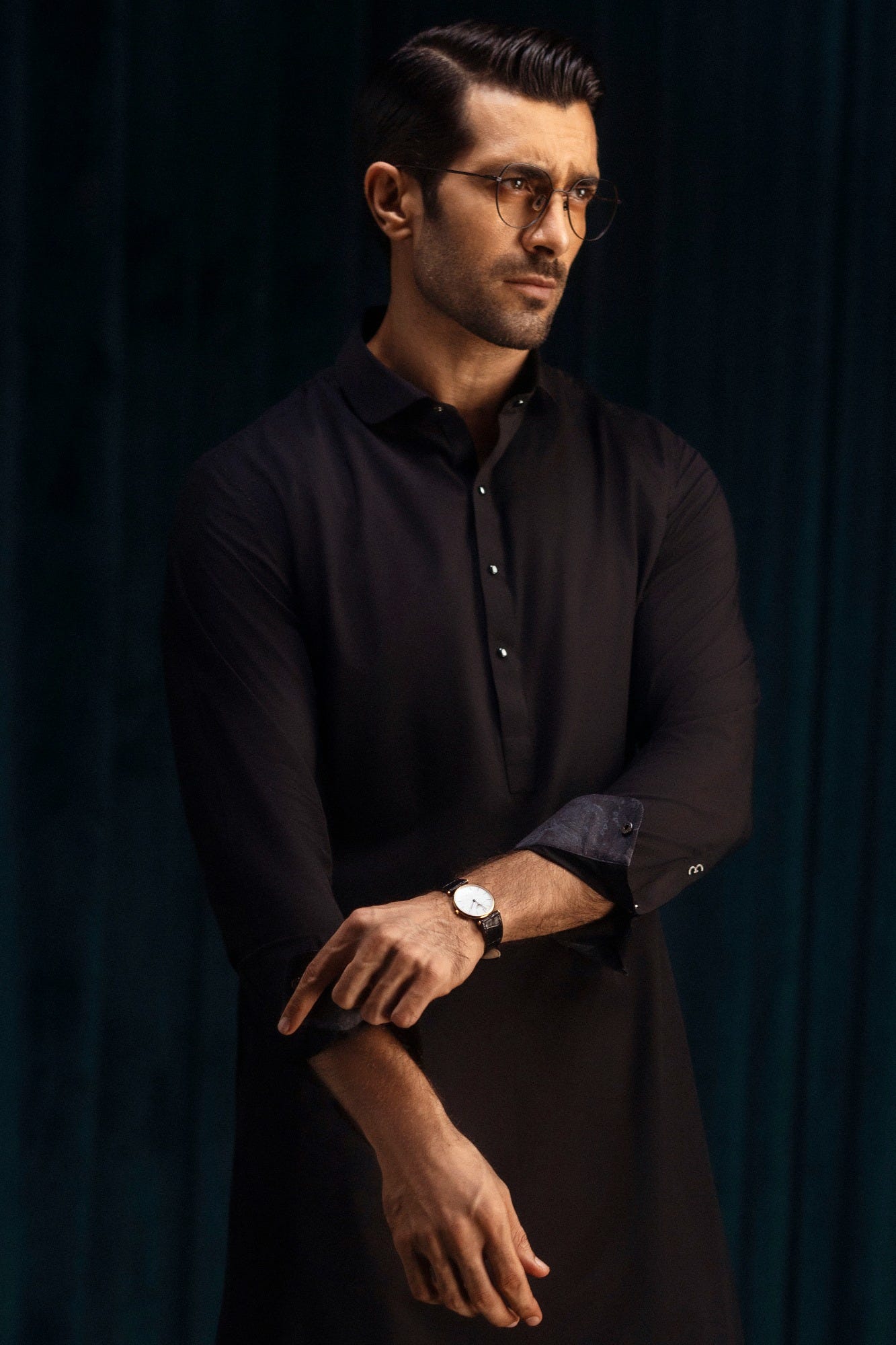 MANILA - BLACK BLENDED KAMEEZ SHALWAR