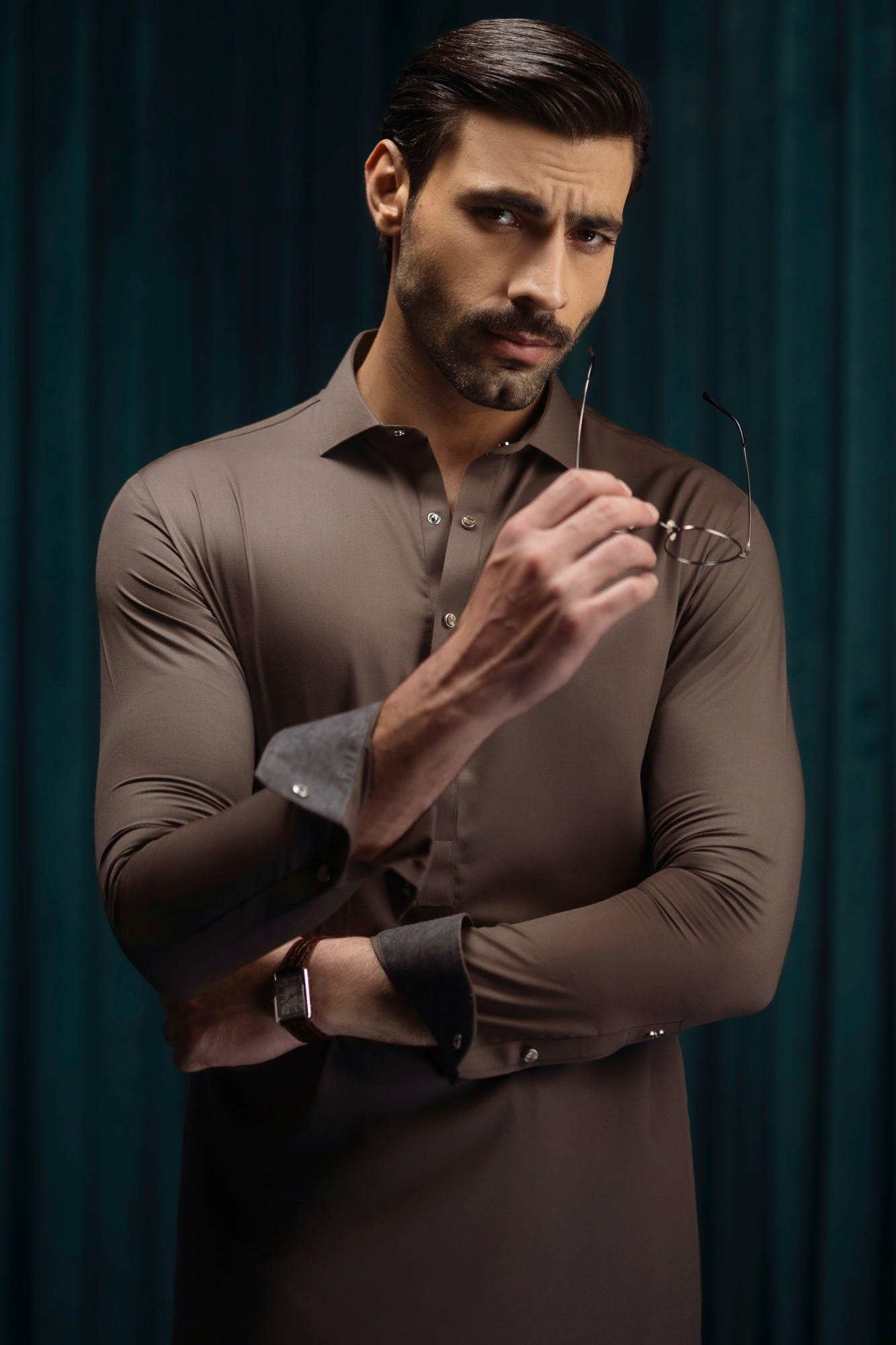 COLUMBUS - BROWN BLENDED KAMEEZ SHALWAR