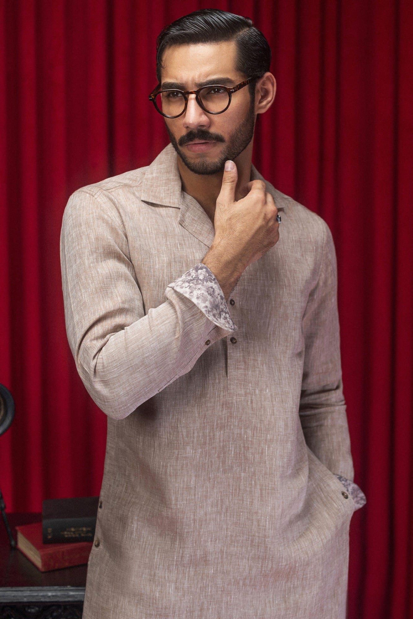 hamburg-light-brown-linen-kurta-trouser