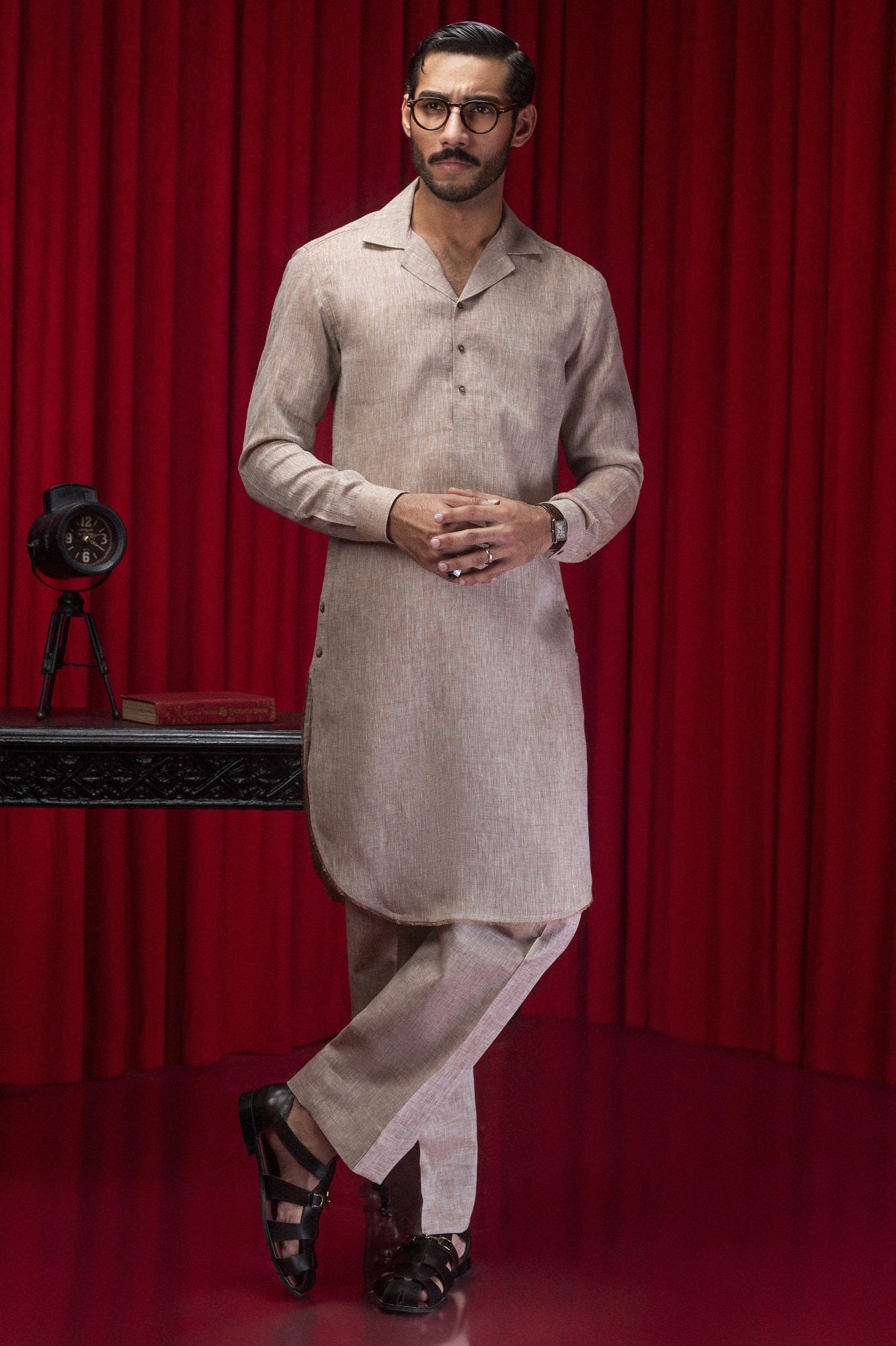 hamburg-light-brown-linen-kurta-trouser
