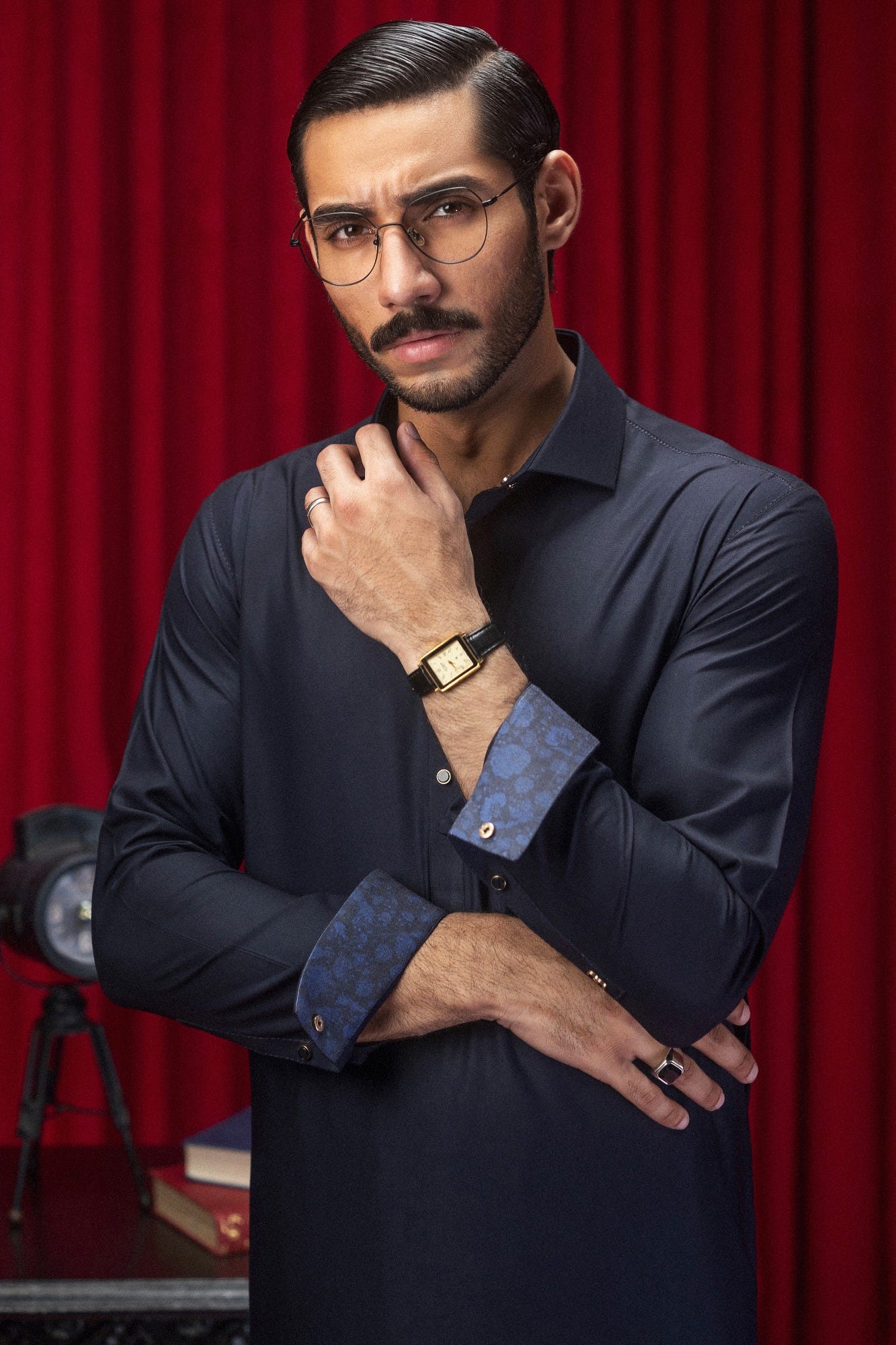 ANTI POLO - NAVY BLENDED KAMEEZ SHALWAR