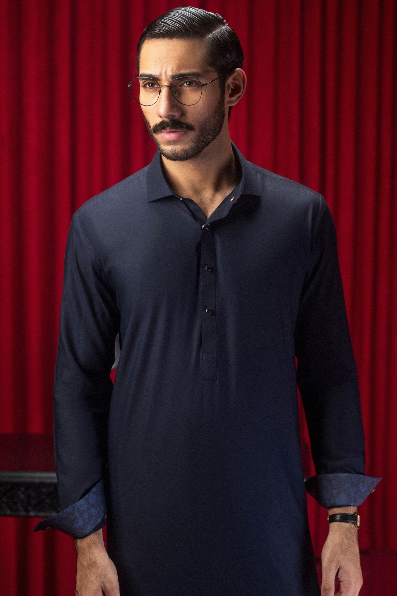 ANTI POLO - NAVY BLENDED KAMEEZ SHALWAR