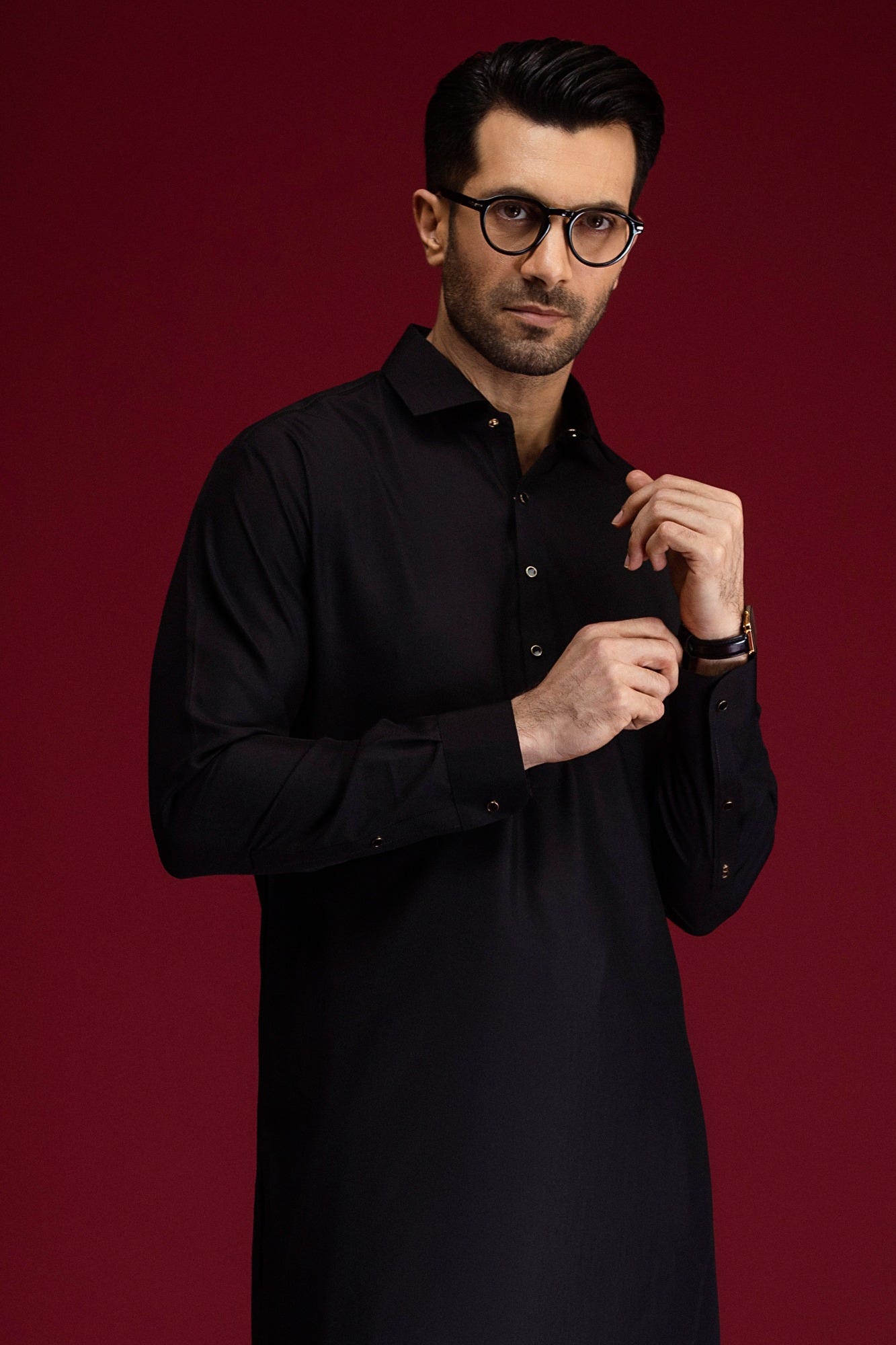 homburg-black-blended-kameez-shalwar