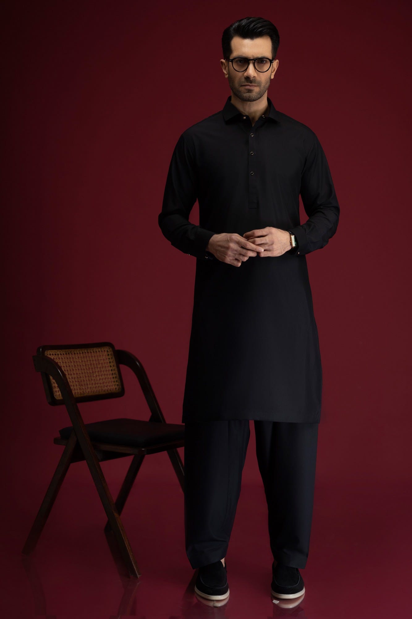 homburg-black-blended-kameez-shalwar
