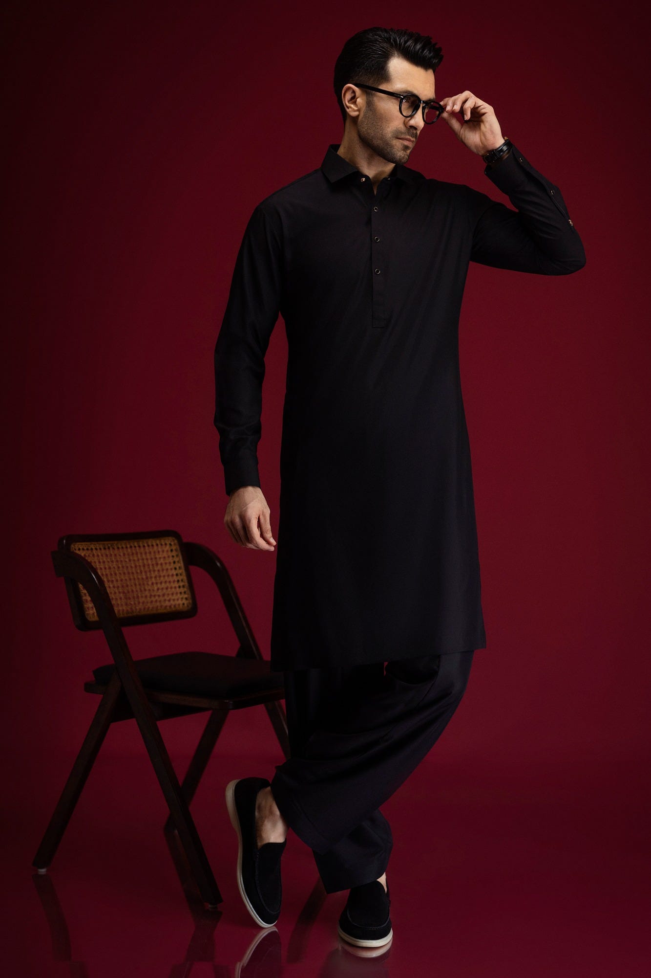 homburg-black-blended-kameez-shalwar
