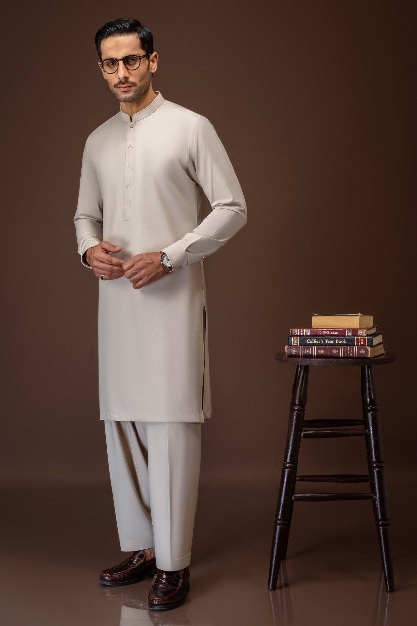tunis-beige-blended-kameez-shalwar