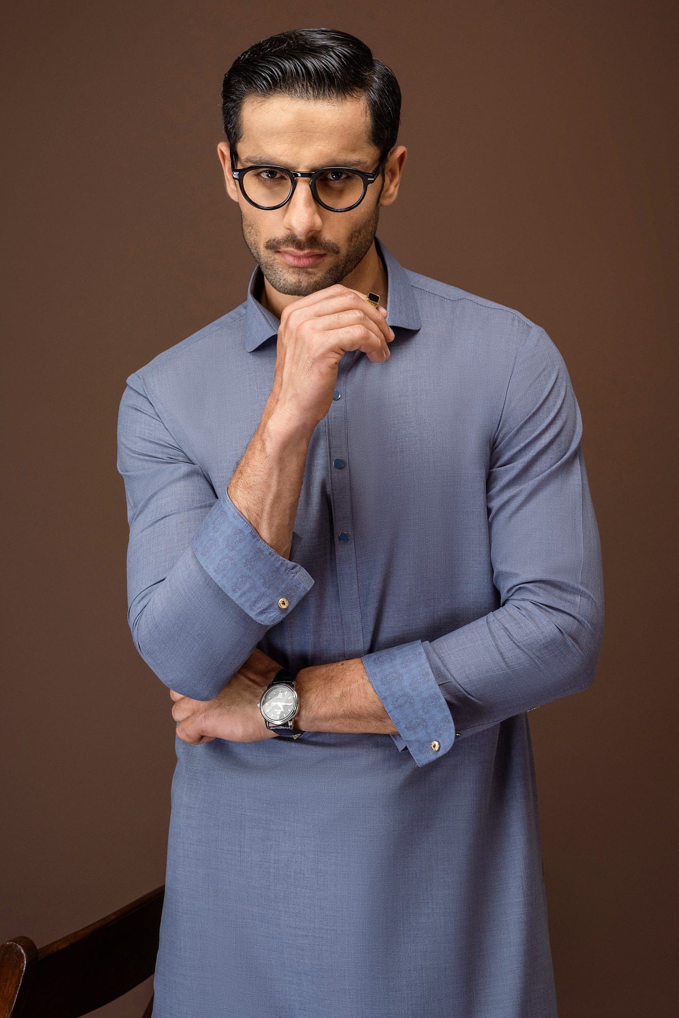 ORVIETO - DENIM BLENDED KAMEEZ SHALWAR