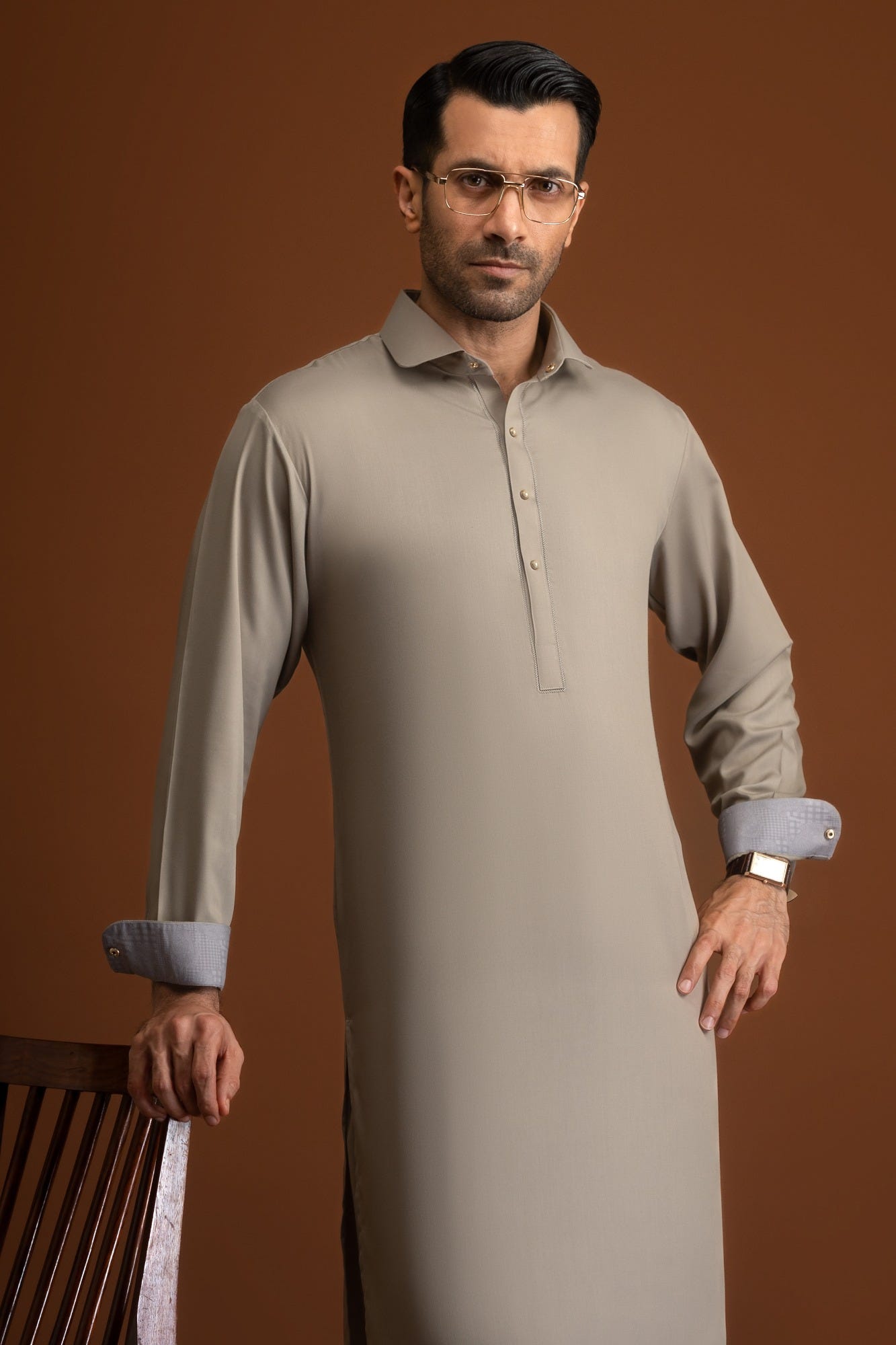 ODESSA - SAND BLENDED KAMEEZ SHALWAR
