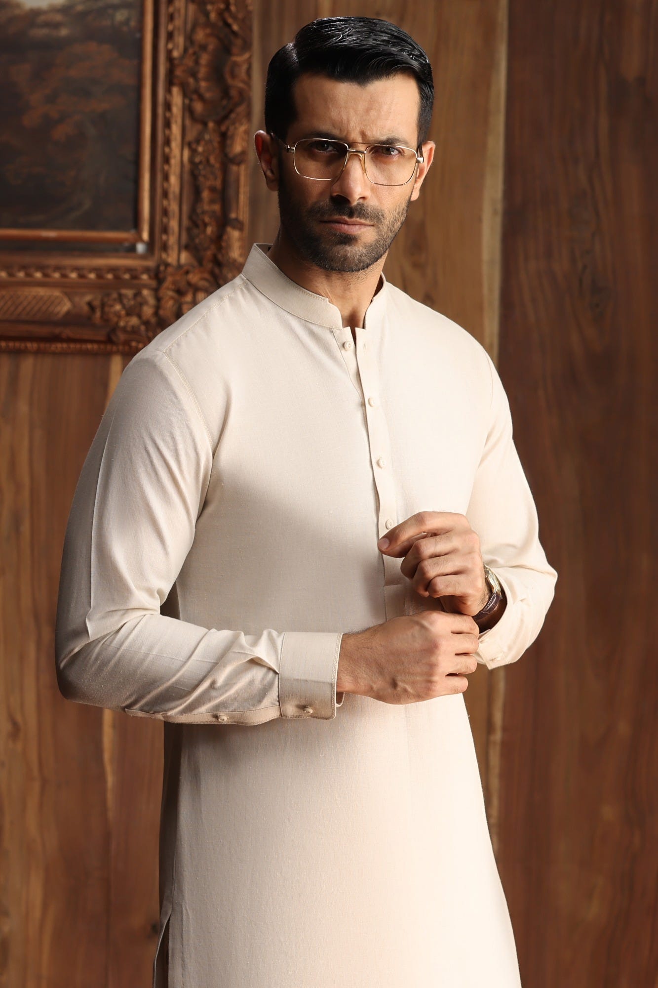 JACKSON - BEIGE KURTA TROUSERS