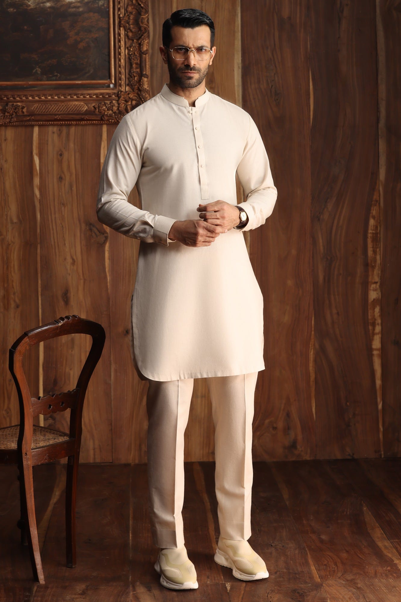 JACKSON - BEIGE KURTA TROUSERS
