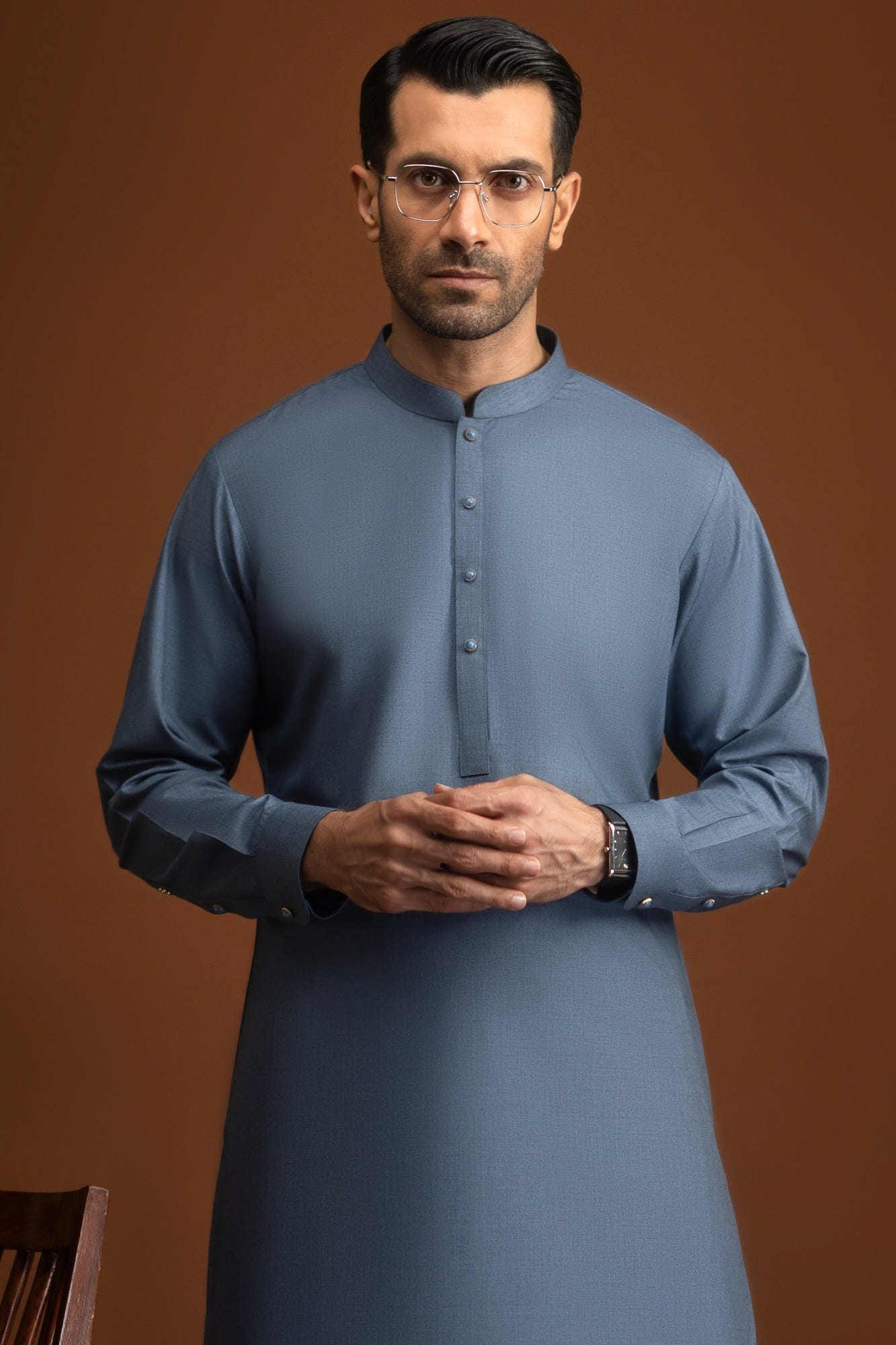RECIFE - OCEAN BLUE BLENDED KAMEEZ SHALWAR