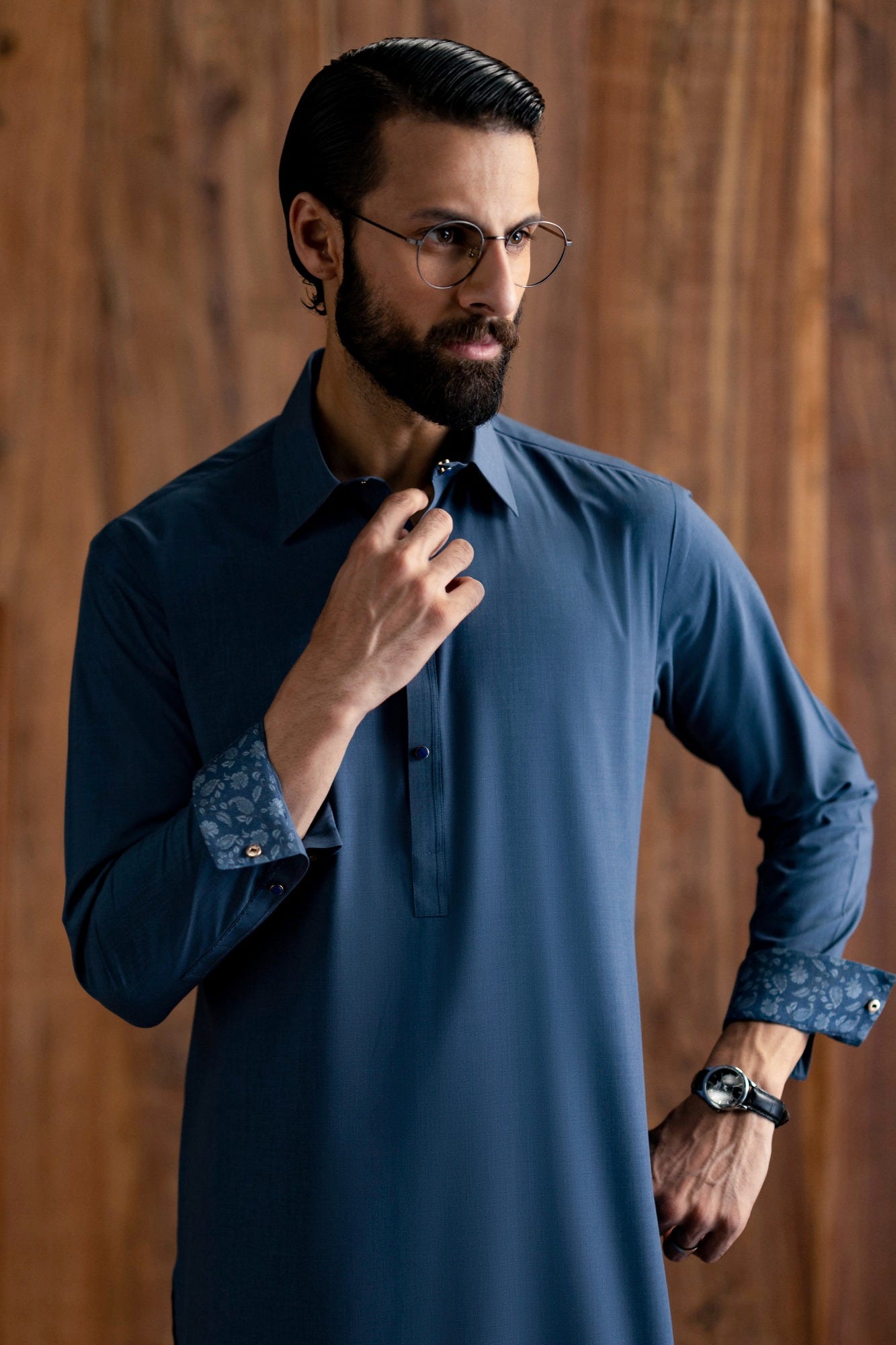 SAINT LUCIA - MARLED BLUE EXCLUSIVE KAMEEZ SHALWAR