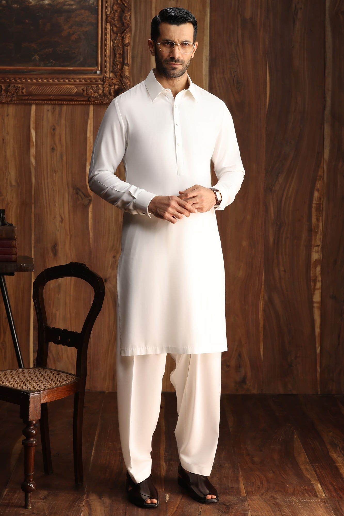 ASPEN - OFF WHITE EXCLUSIVE KAMEEZ SHALWAR