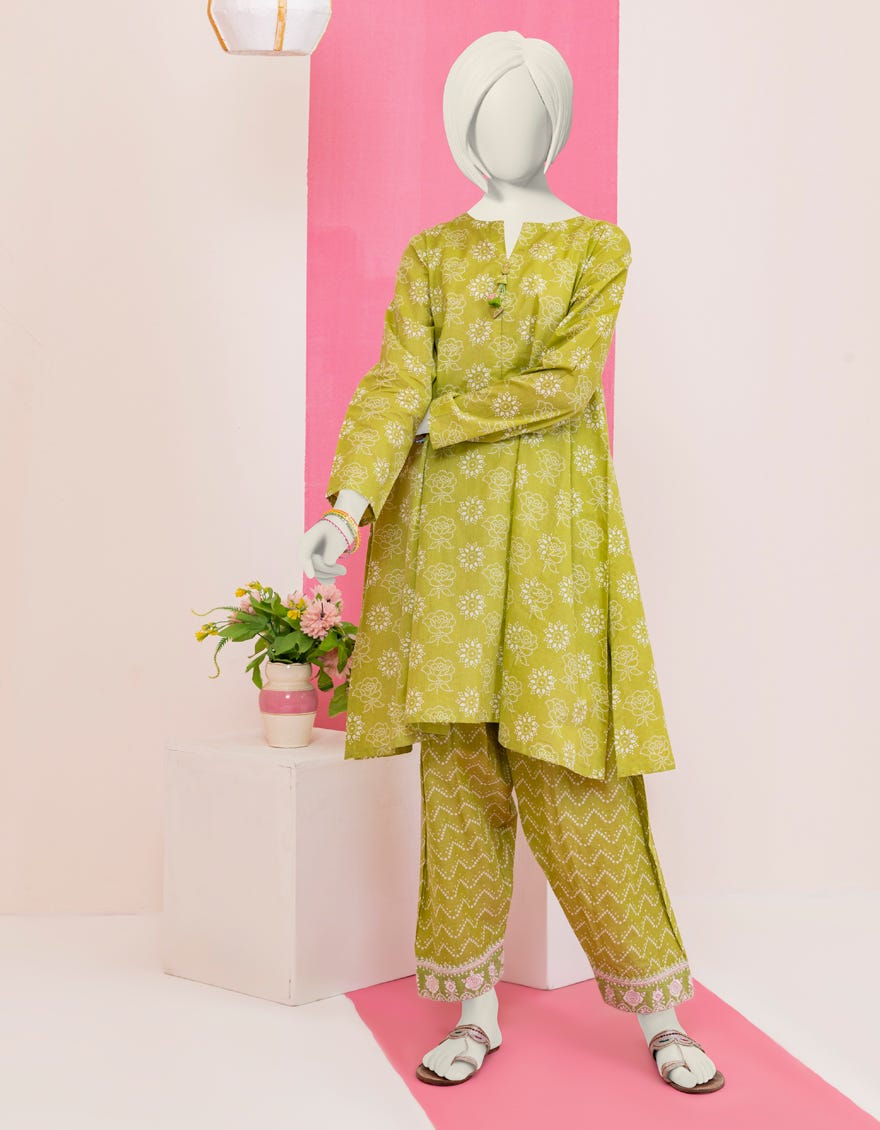 Green Cambric Teens 2 Piece Stitched | Jgk-S-Ygtl-403-24