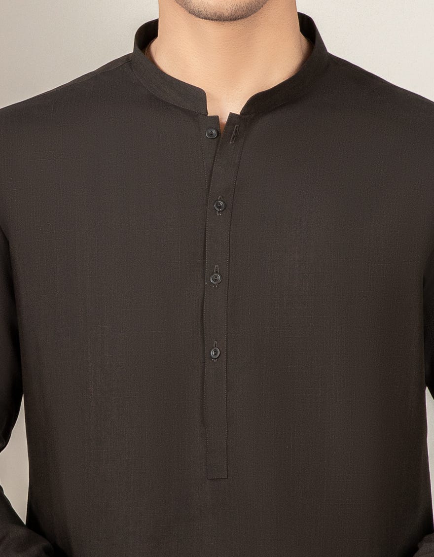 COFFEE BROWN BLENDED KAMEEZ SHALWAR | JJKS-S-40318