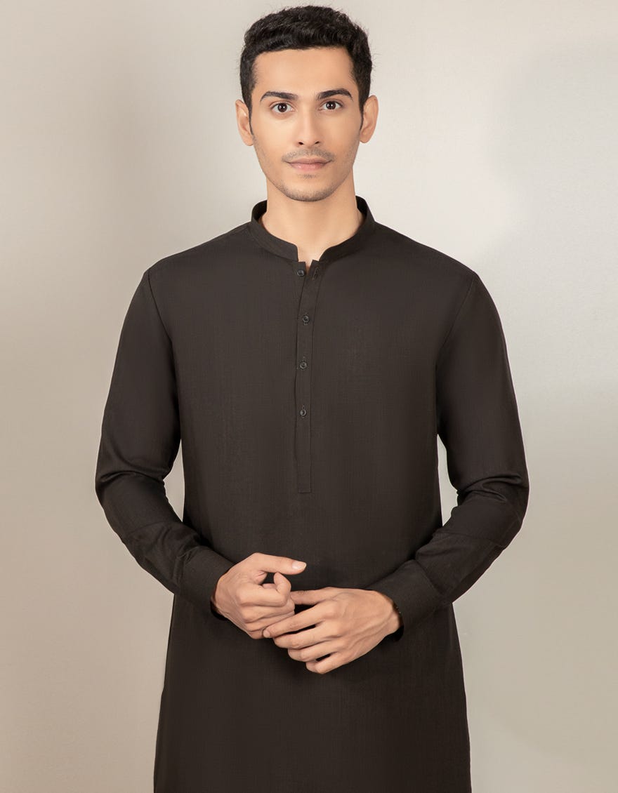 COFFEE BROWN BLENDED KAMEEZ SHALWAR | JJKS-S-40318