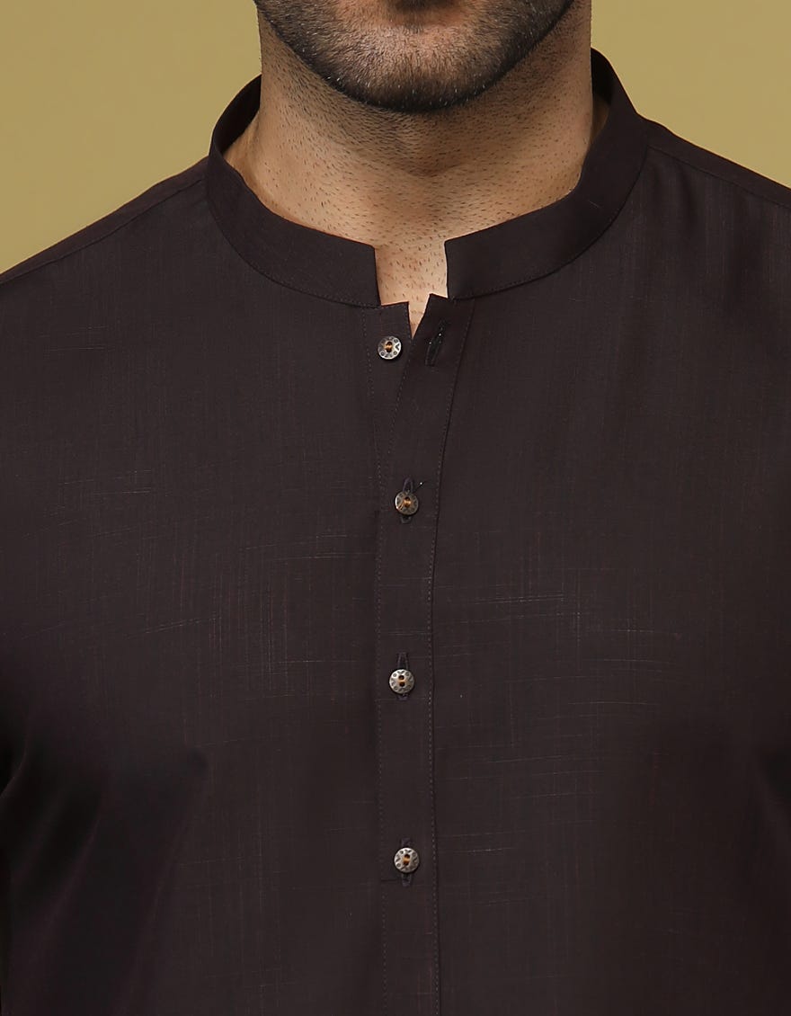 MAROON BLENDED KAMEEZ SHALWAR | JJKS-S-40319