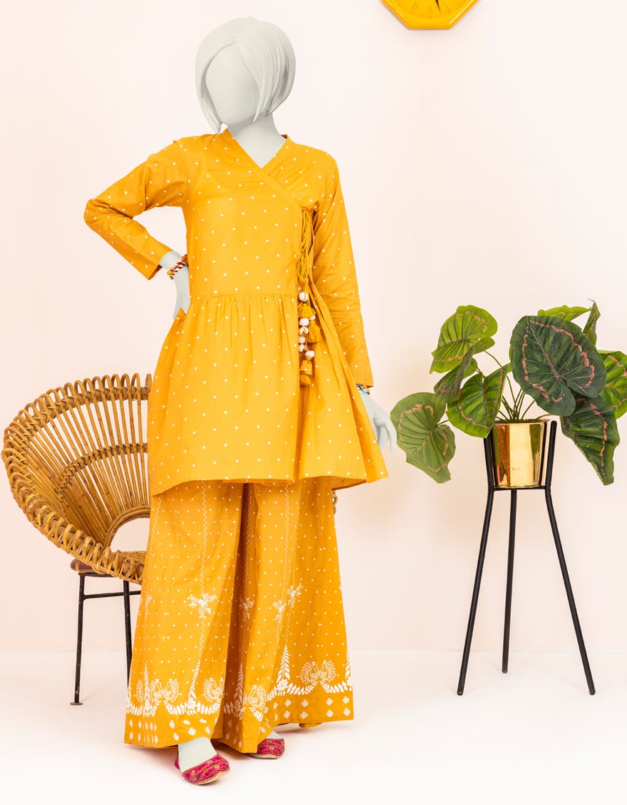 Yellow Lawn Teens 2 Piece Stitched | Jgk-S-Ygtl-410-24