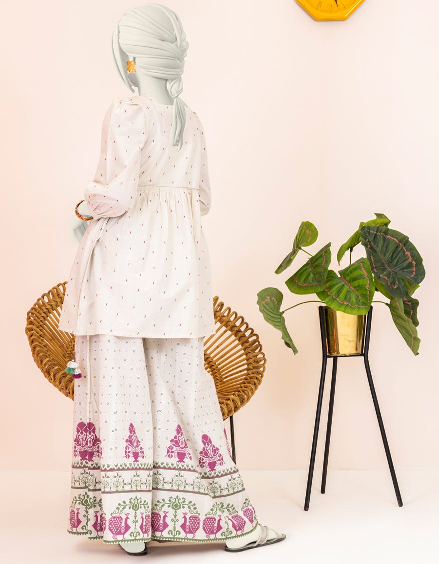 White Lawn Teens 2 Piece Stitched | Jgk-S-Ygtl-411-24