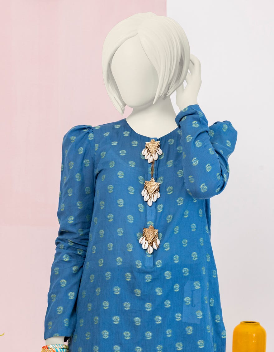 Blue Jacquard Teens 2 Piece Stitched | Jgk-S-Ygtl-418-24