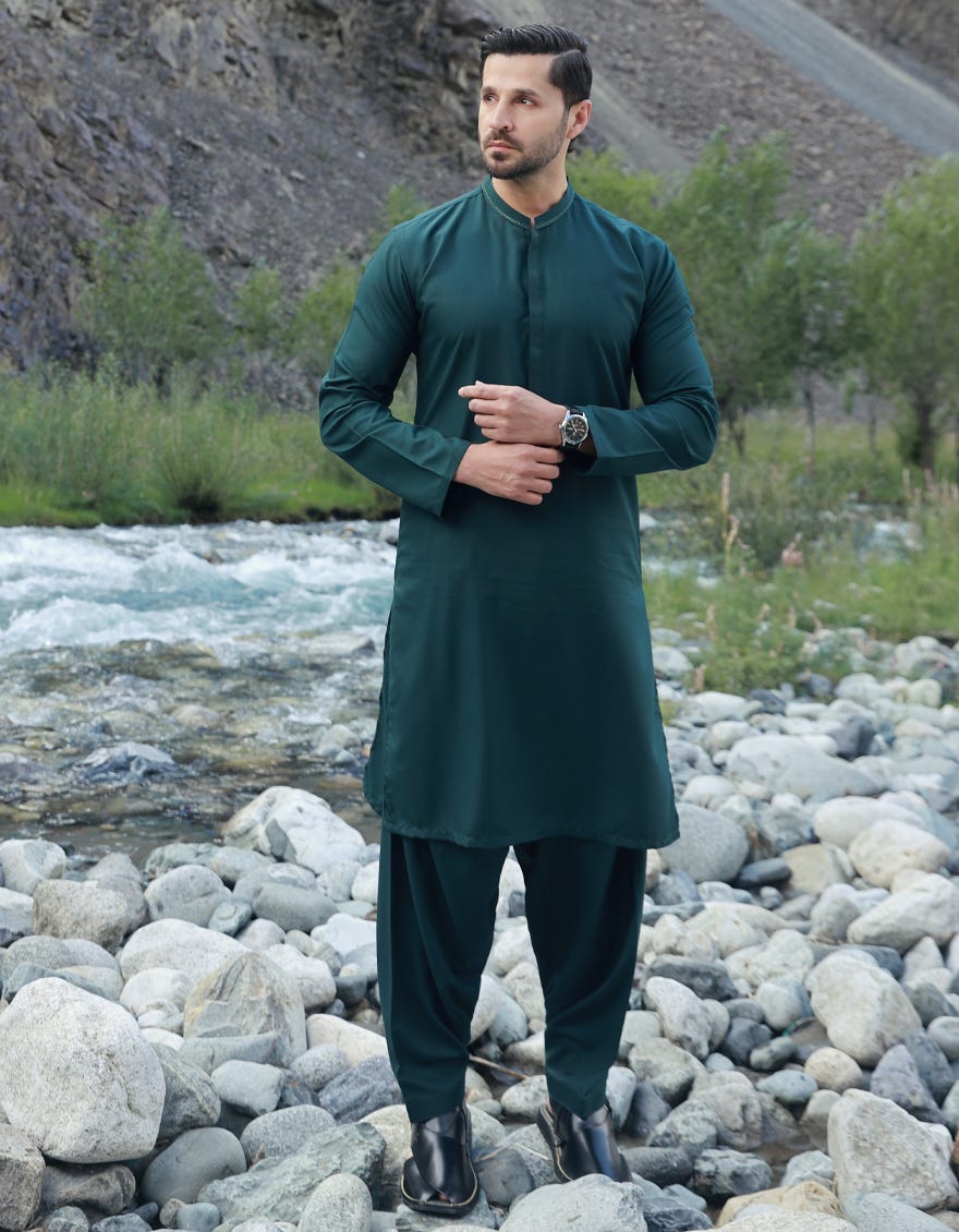 green-blended-kameez-shalwar-jjks-43288