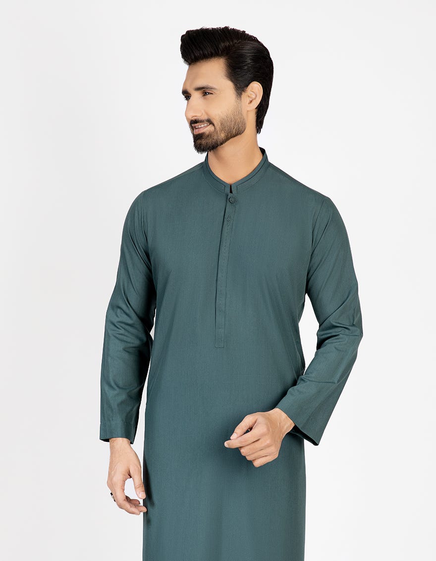 GREEN POLYESTER JUBBA | JJ-JUBBA-44055
