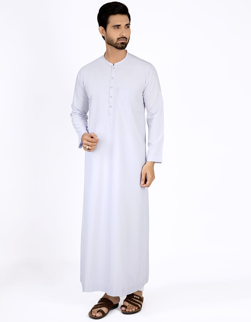 LAVENDER BLUE POLYESTER JUBBA | JJ-JUBBA-44057
