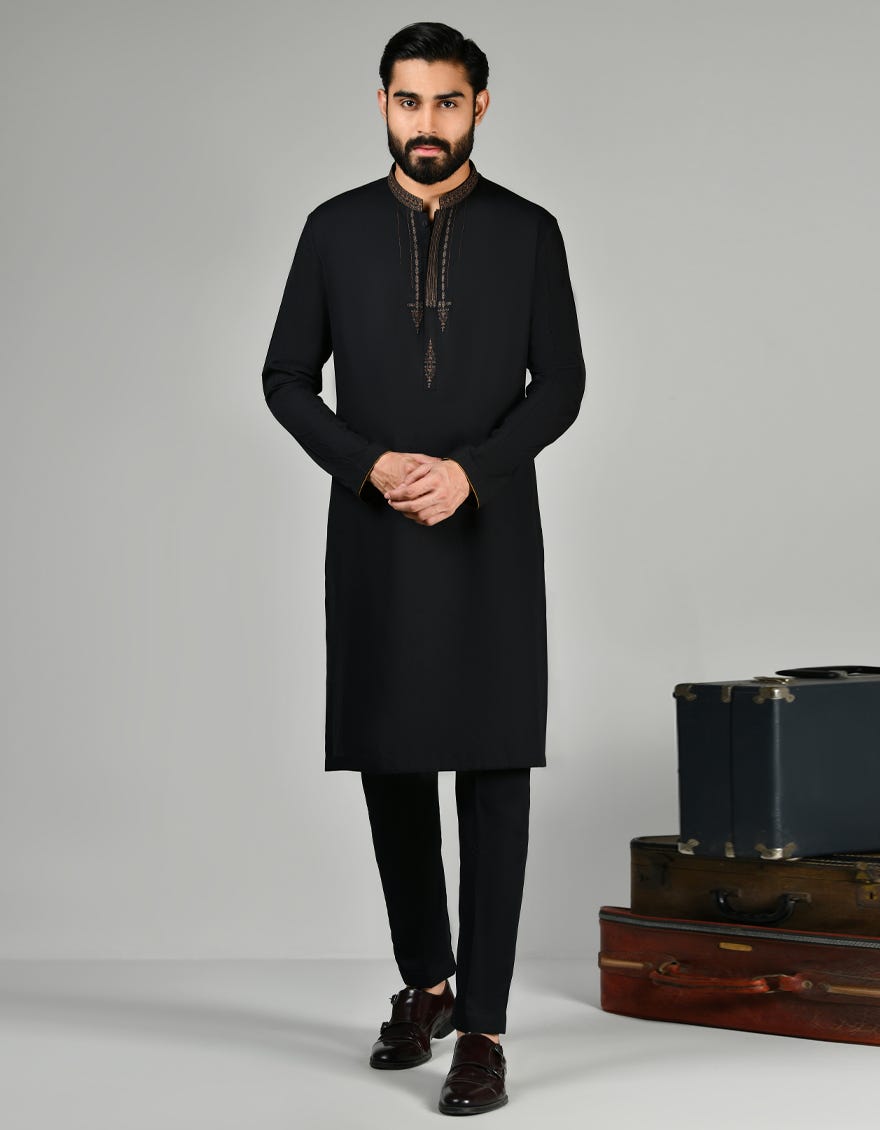 BLACK SPECIAL KURTA