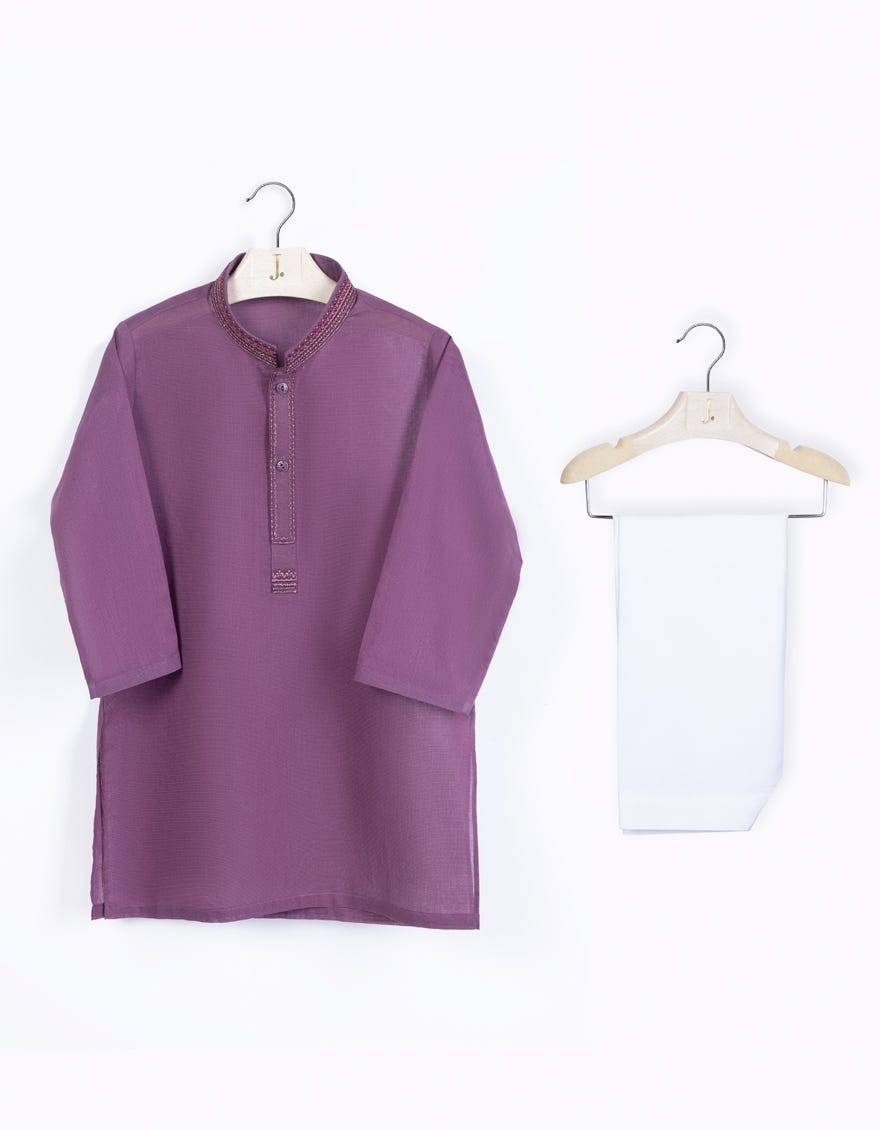 Purple Cvc Infant Kameez Shalwar | Jjiks-S-46255