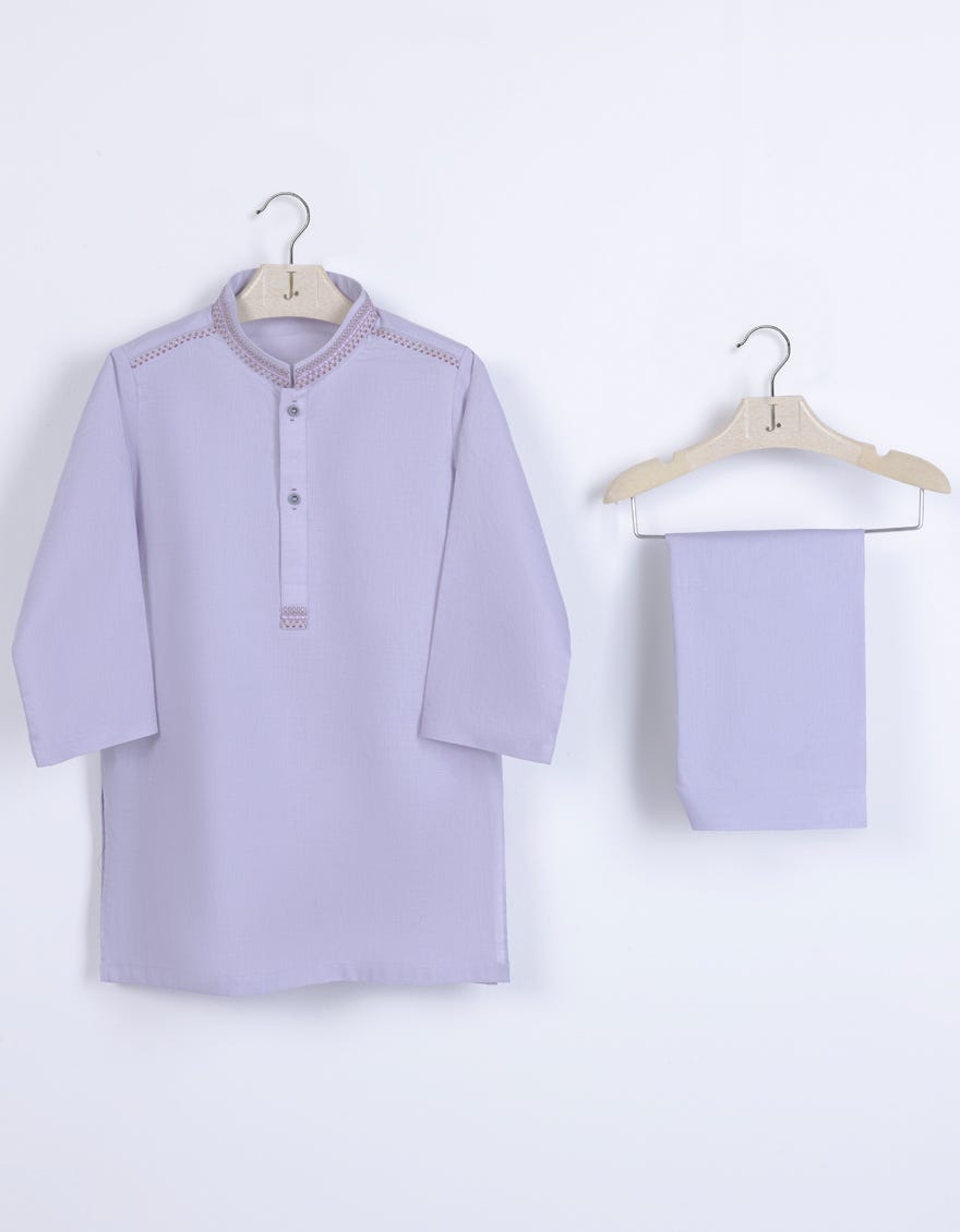 Lilac Cotton Infant Kameez Shalwar | Jjiks-A-46264