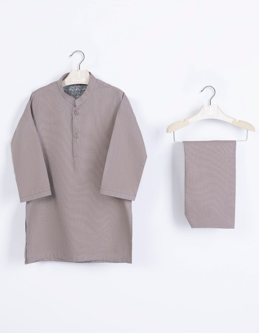 Light Brown Blended Infant Kameez Shalwar | Jjiks-S-46287