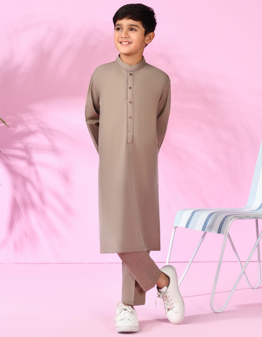 Light Brown Blended Kurta Pajama | Jckp-S-46288