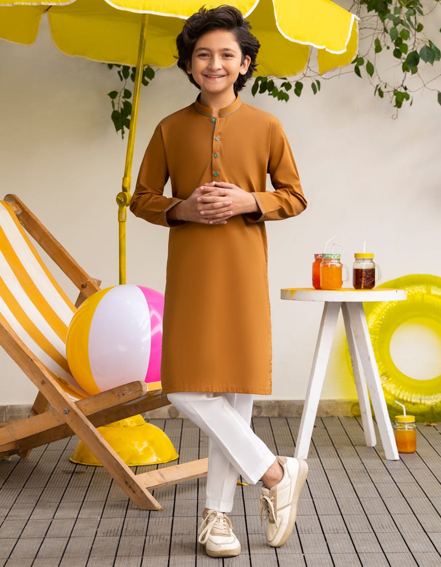 MUSTARD COTTON KURTA | JCK-A-46590