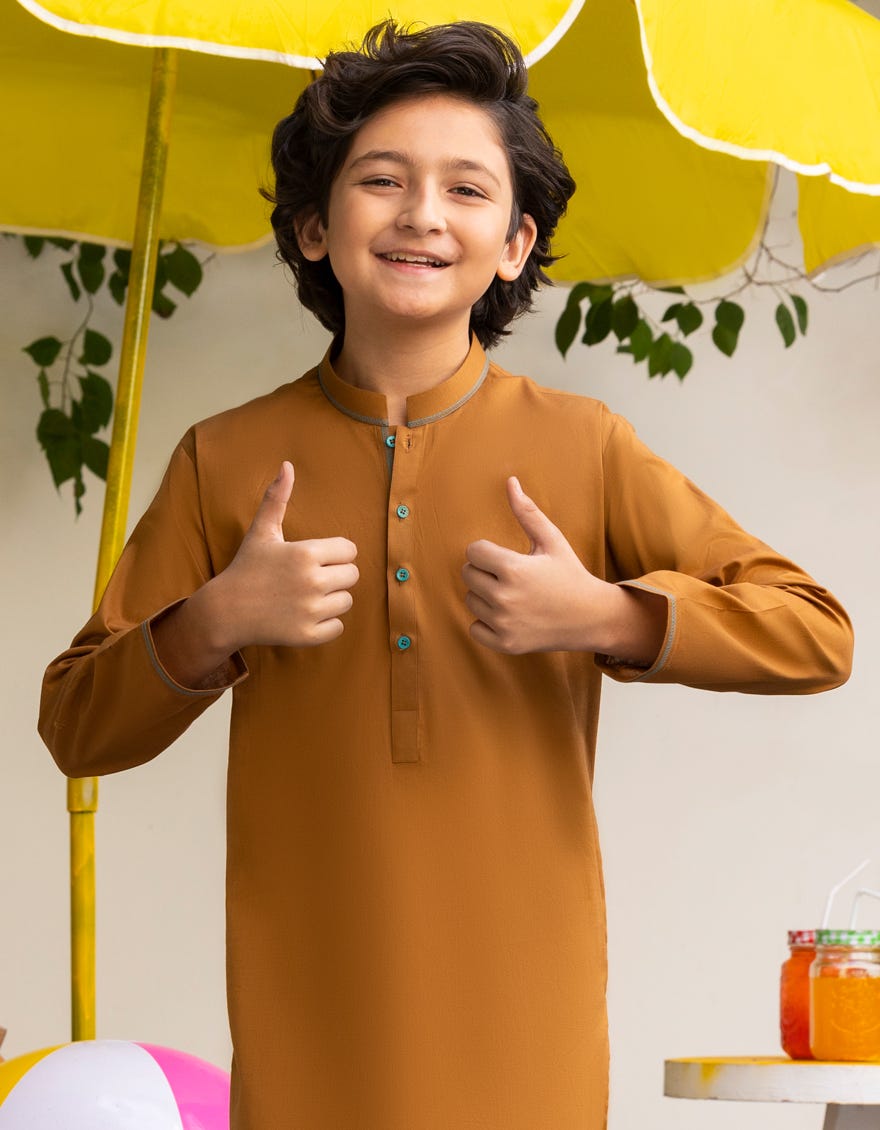 MUSTARD COTTON KURTA | JCK-A-46590