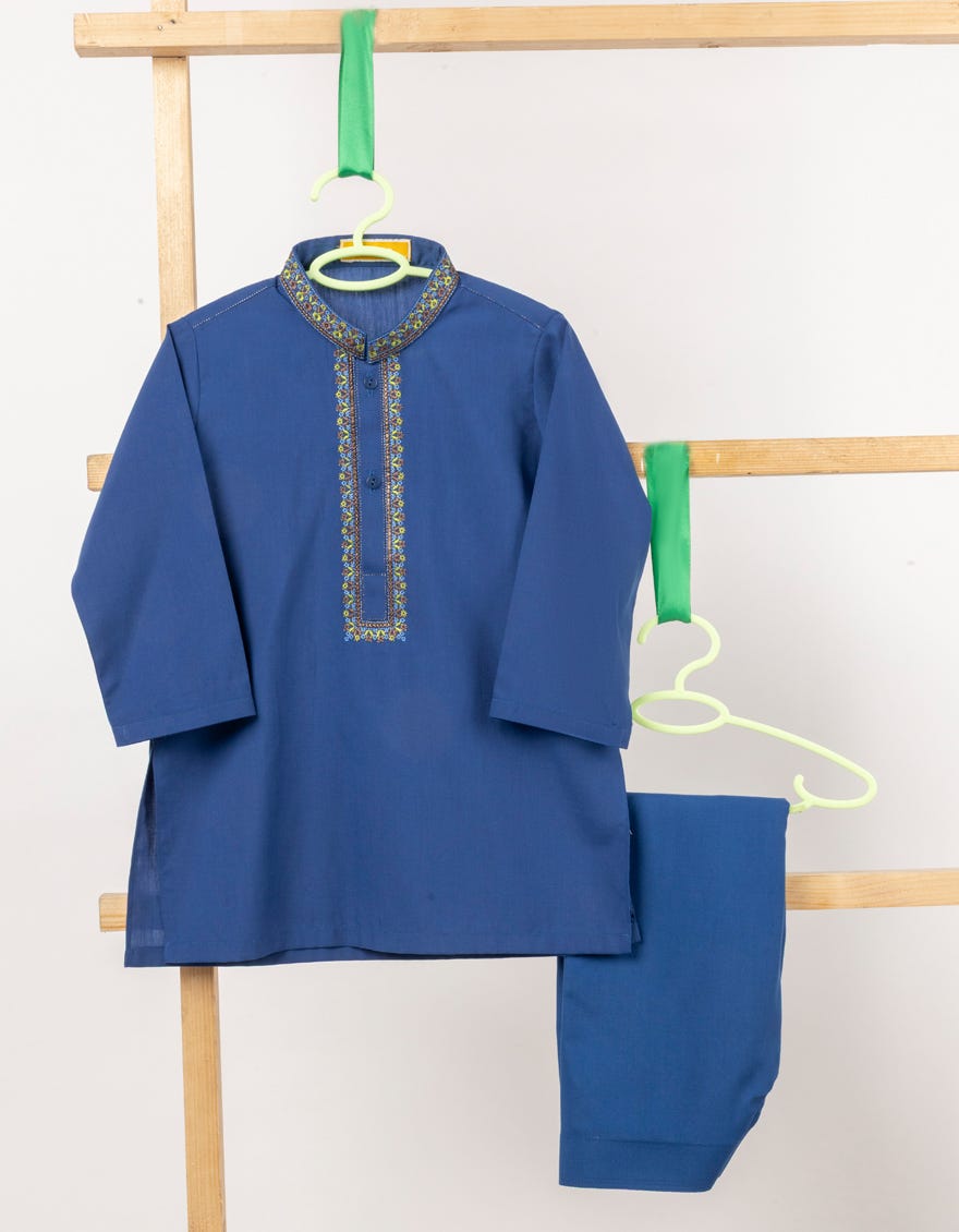 BLUE BLENDED FORMAL KAMEEZ SHALWAR