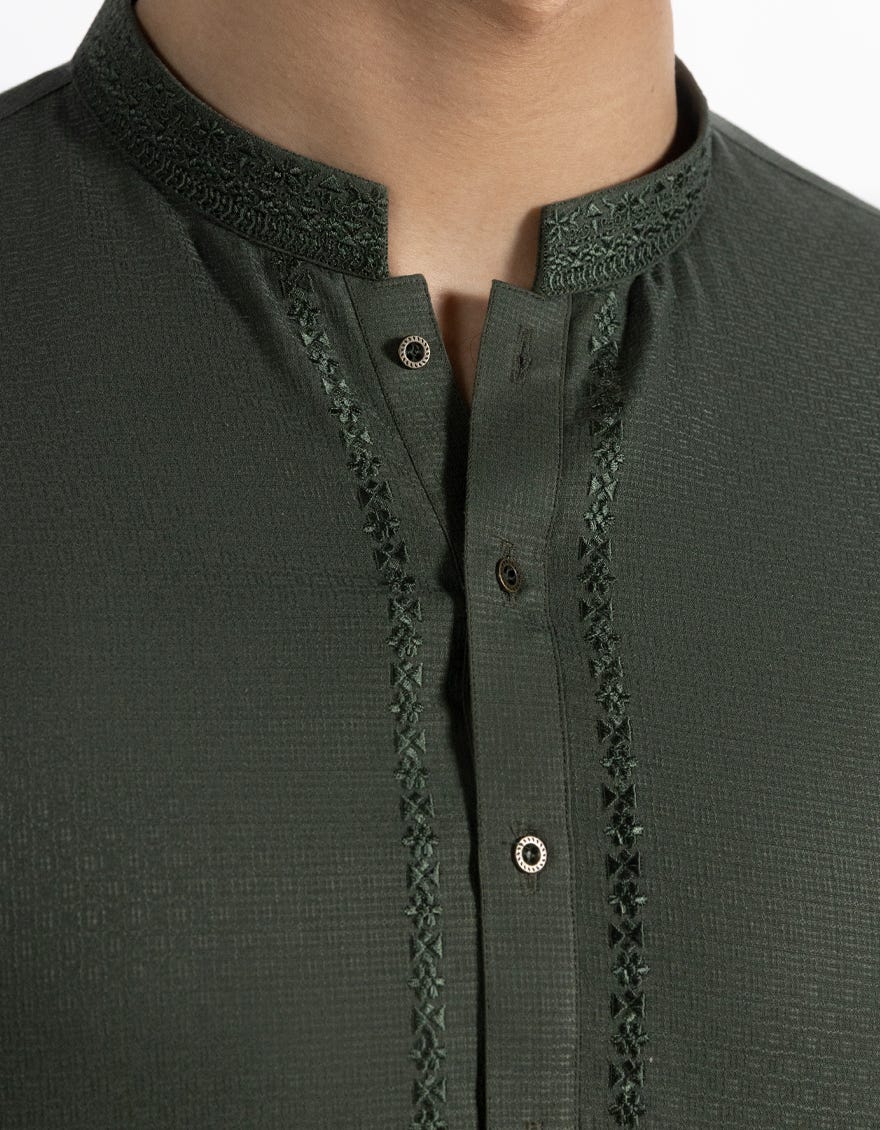 dark-green-blended-kurta-jtka46816