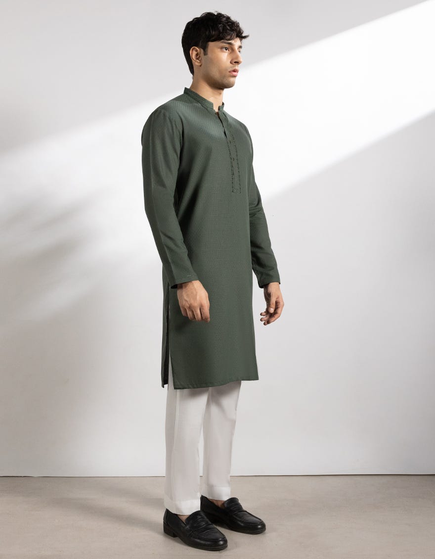 dark-green-blended-kurta-jtka46816