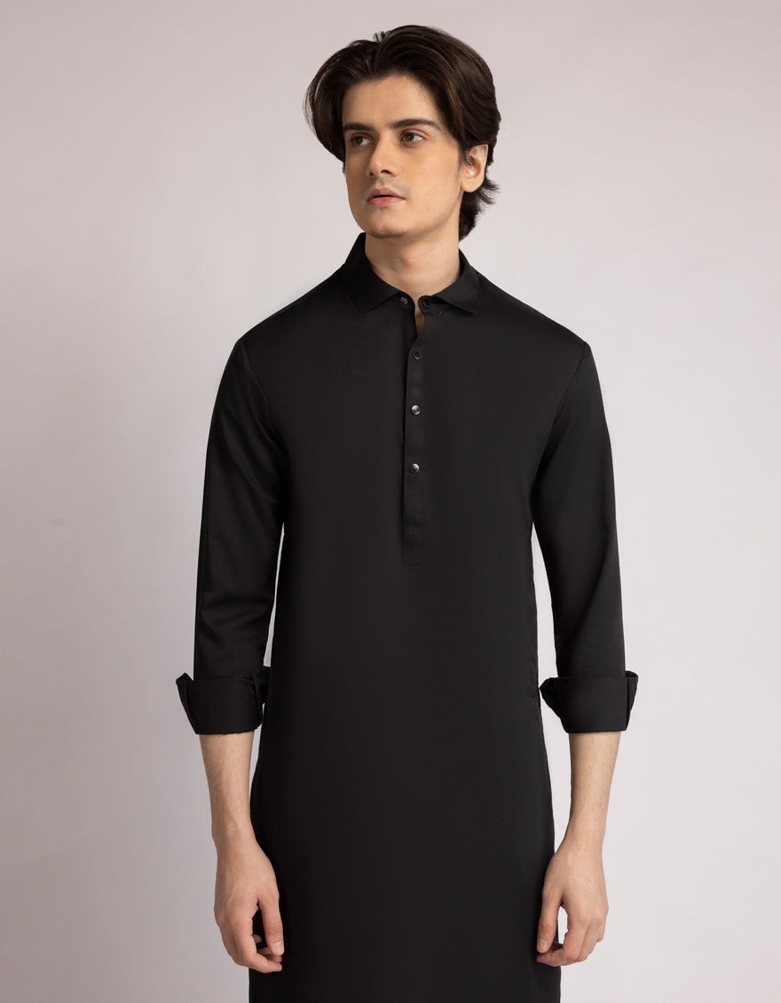 black-blended-plain-kameez-shalwar-jtksa46958