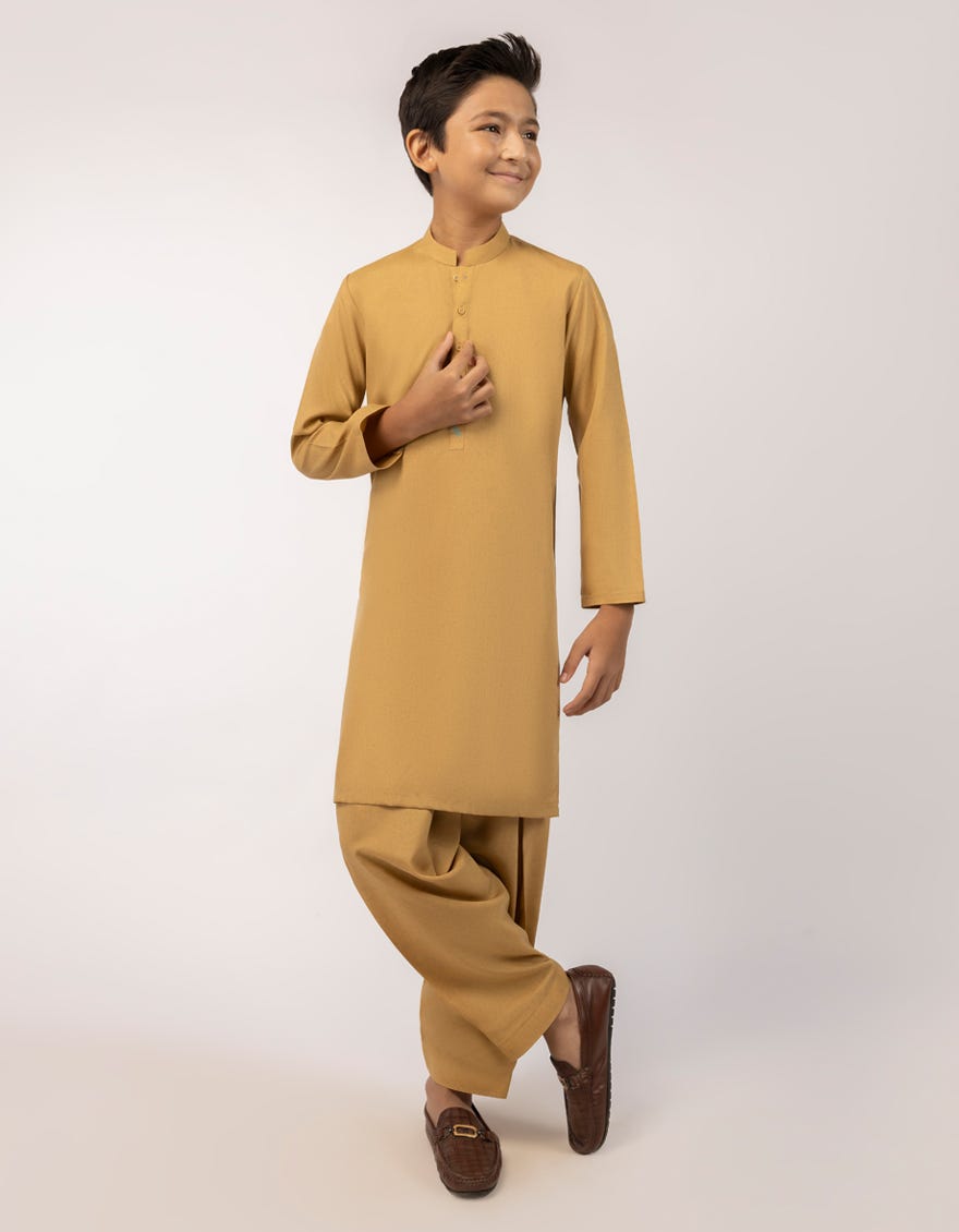 mustard-blended-plain-kameez-shalwar-jcksa46979